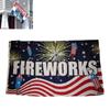 Fireworks Letter Pattern Flag Banner Fade Resistant Outdoor Decoration Gift