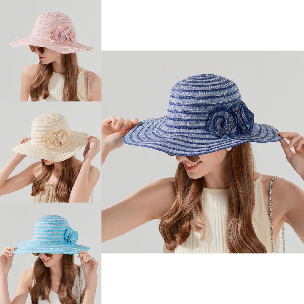 Summer Straw Sun Hat With Large Brim And Ventilated Design For Travel Beach And Outdoor Activities