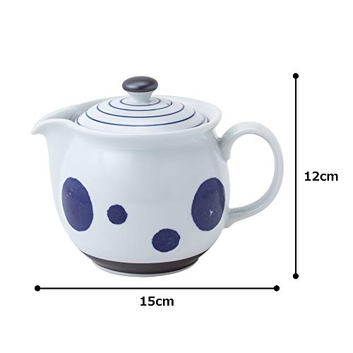 Hasami-Teekanne mit rundem und linienförmigem Muster (Super Edelstahl mit Teesieb), ca. 450 ml Fassungsvermögen, hergestellt in Japan, Produkt