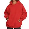 Oversized Schulterabfall Hoodie Damen Herbst Verdickter Hoodie Langarm Lange Tasche Lässig Bequem Streetwear