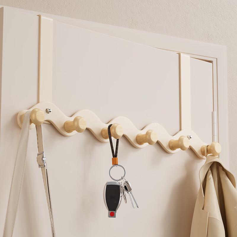Punch-Free Over-the-Door 6-Hook Organizer Rack