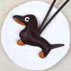 Dachshund Cartoon Leather Keychain: Pet Bag Charm & Phone Case Decoration