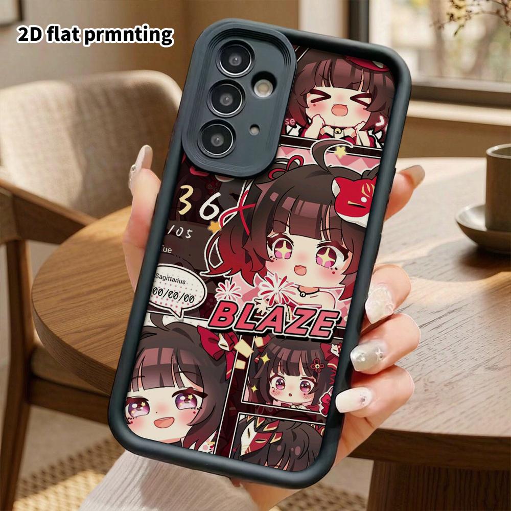 Phone case: 2D flat, suitable for Samsung Galaxy A34 A35 M05 M06 S20 S22 S21 FE Plus 5G, cartoon-style girl, perfect holiday gift for Christmas and Ha