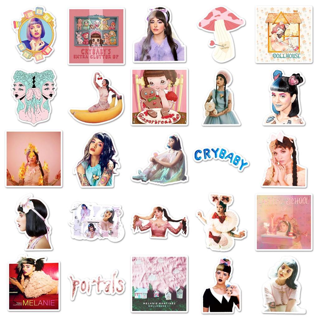 50 wodoodpornych naklejek dekoracyjnych Melanie Martinez - Gwiazda Europejska i Amerykańska