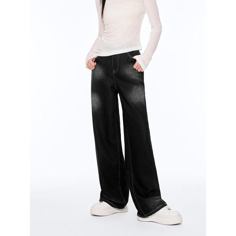 

Peacebird Women s Retro High-Waist Wide-Leg Summer Jeans S