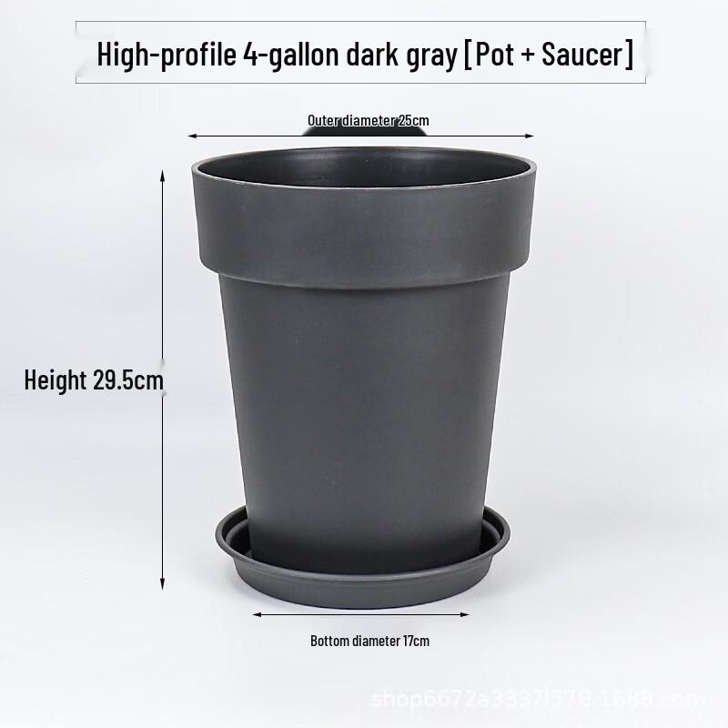 Yingtang Horan Series Thickened Plastic Rose Pot with Tray