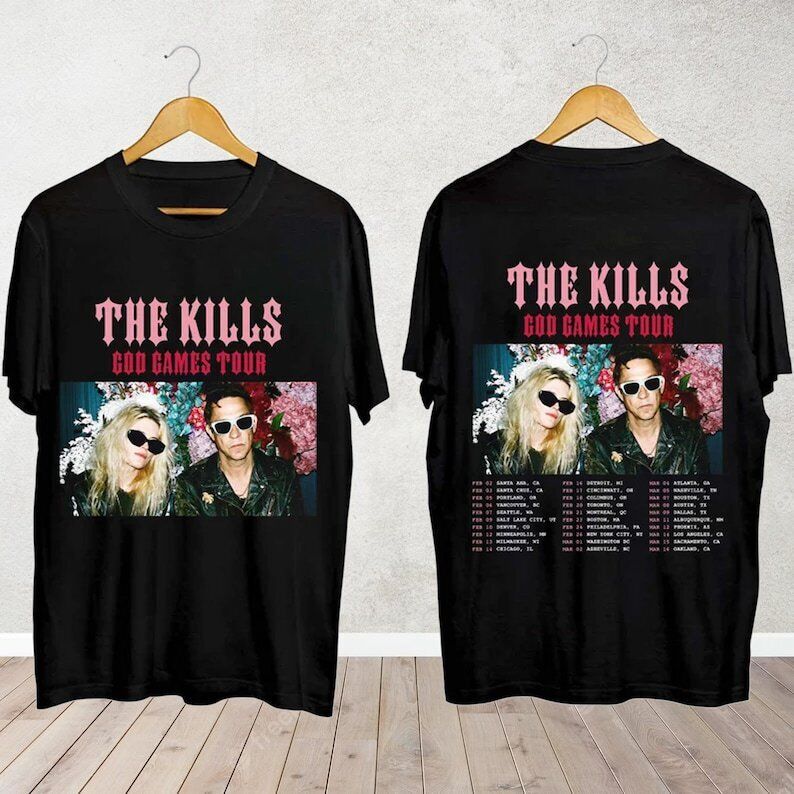 

Футболка унисекс для фанатов The Kills God Games Tour 2024 The Kills Band Fan Tour Fans S