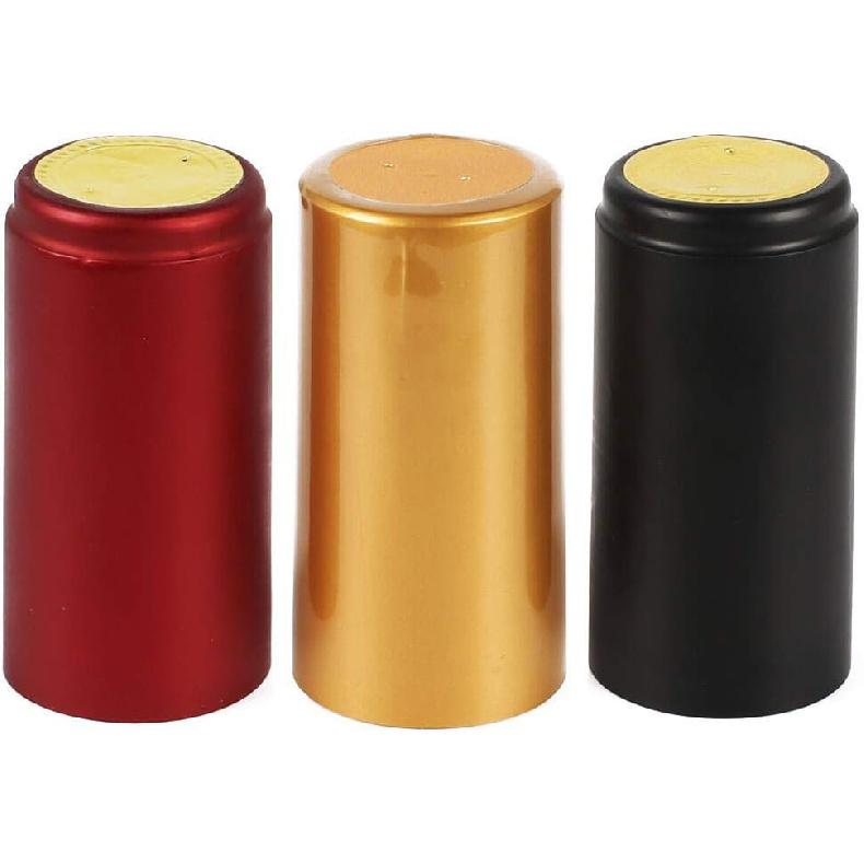 PVC Heat Shrink Capsules with Tear Tab ETSAMOR 100 Pieces Wine Bottle Caps Wine Bottle Shrink Wrap Sleeves for Professional Wine Cellars and Home Use