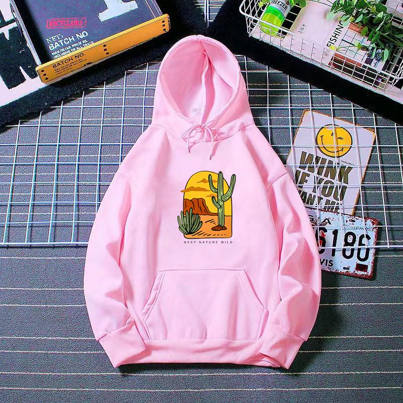 Women's Fleece Hoodie Hooded Top for Autumn and Winter Ladies Pattern Print Long Sleeve Pullover Sweatshirt