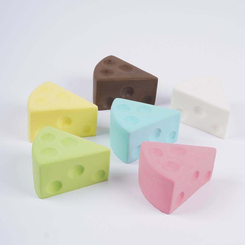 Hot Sale Cheese Toy Simulation Cheese Squeeze Toy Soft Cute Decompressing Pinching Cheese Sticky Slow Rebound For Adults Toy