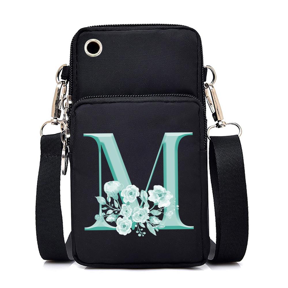 Crossbody Bag 26Alphabet Printed Letters Trend Shoulder Bag Mobile Phone Change Bag