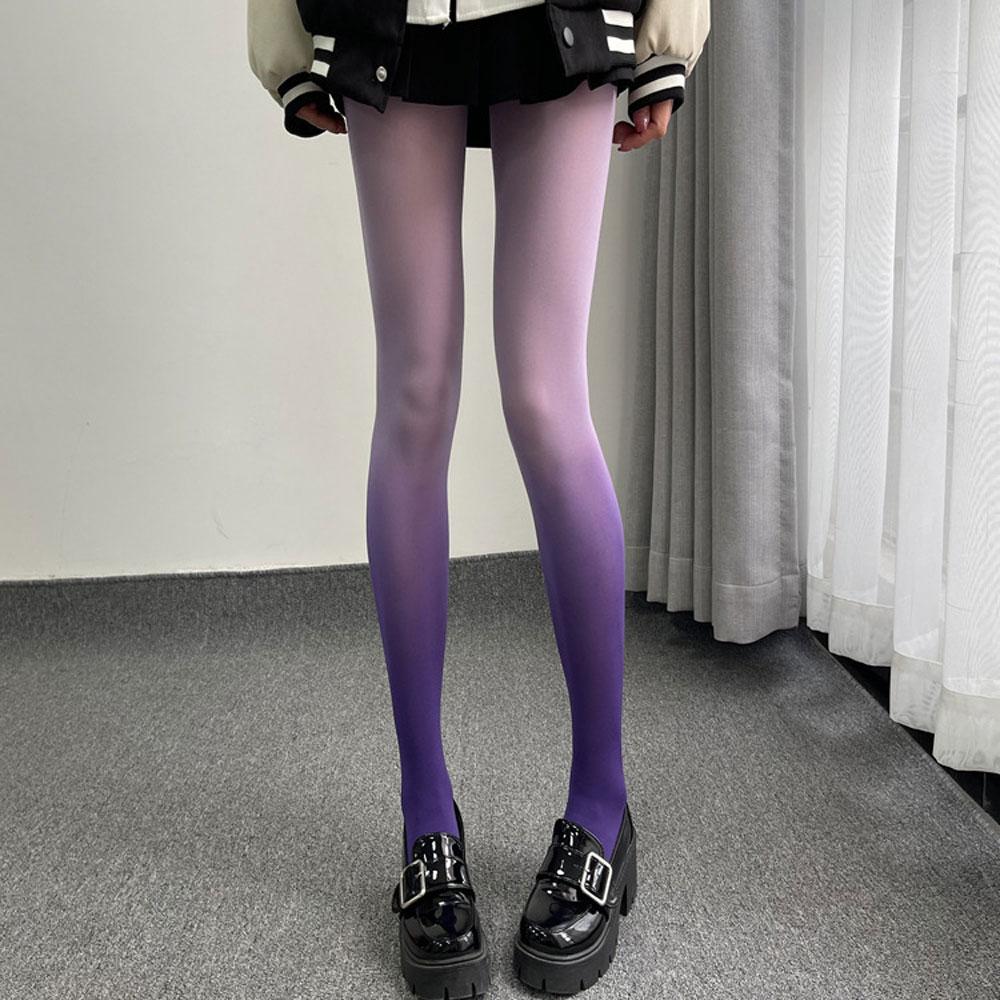 

Женские готические градиентные колготки Y2K, сексуальные нейлоновые колготки с эффектом пуш-ап для чулок Kawaii Lolita, милые чулки Harajuku Club/Party Nights One Size