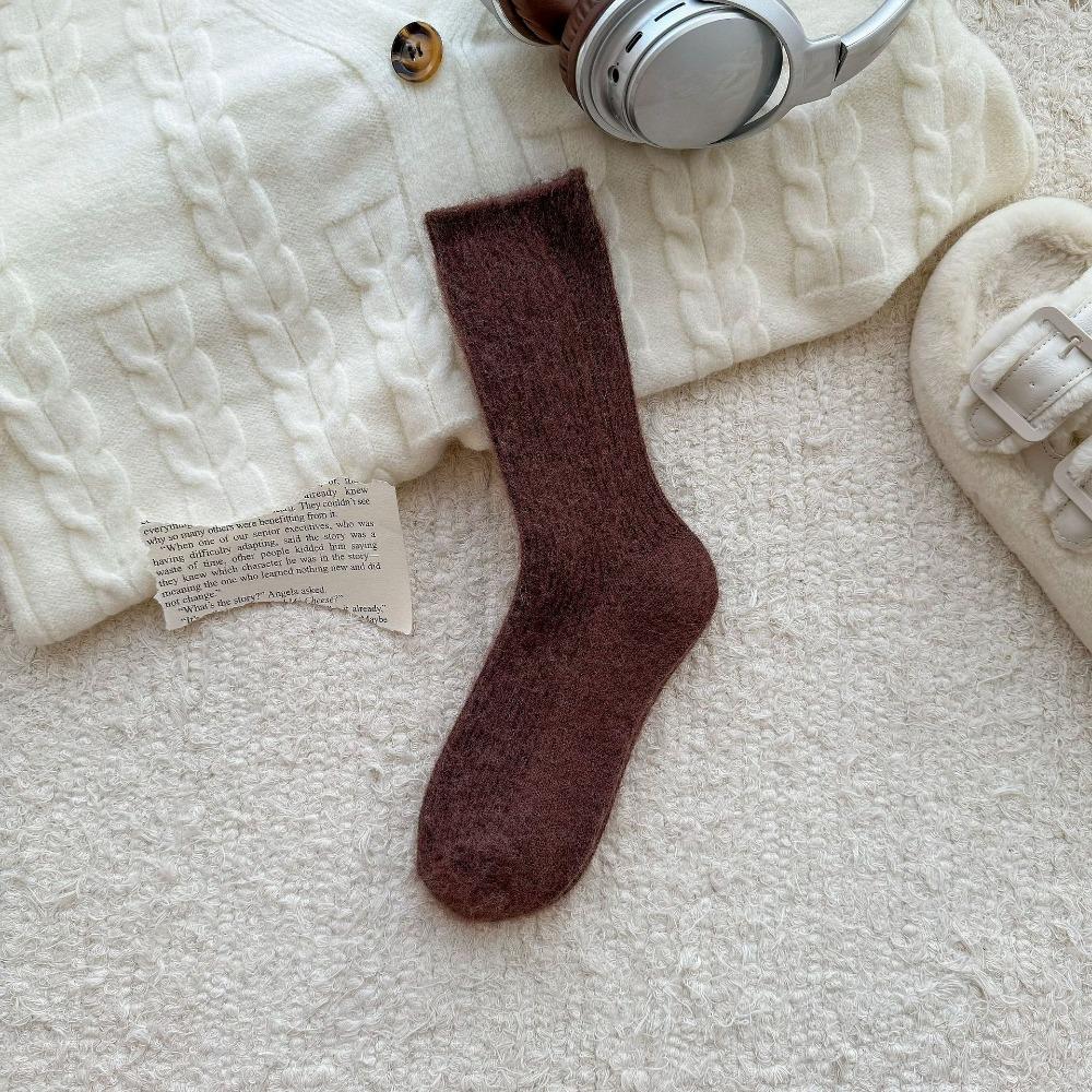 Autumn Winter Floor Sleeping Socks Thicken Knitted Crew Socks 2025 Cashmere Socks