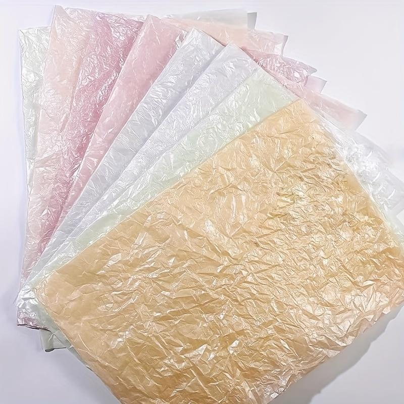 20 Sheets Pearlescent Flower Wrapping Paper Fruit Gift Box Filling Pleated Wrinkle Bag Bouquet Lined Paper Flower Art Wrapping Paper Flower Supplies