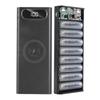 Detachable 5W 10W 22.5W QC3.0 LCD 8x21700 Battery for Case Power Bank for Shell
