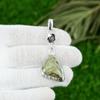 Natural Polychrome Jasper Gemstone Pendant Green 925 Sterling Silver Jewelry