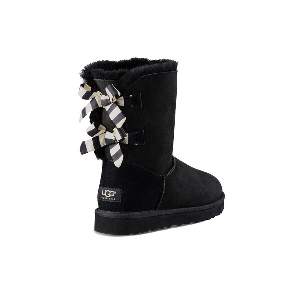 (WMNS) UGG Bailey Bow Stripe Women's 1090941-BLK