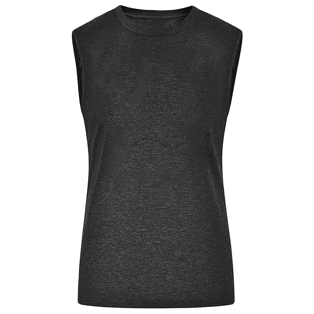 Womens Casual Round Neck Loose Color Sleeveless Top T-shirt Blouse