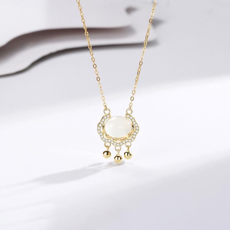 

Ожерелье с замком Ruyi Ping An, женская мода, ретро, легкая, роскошная, в национальном стиле, подвеска для женщин