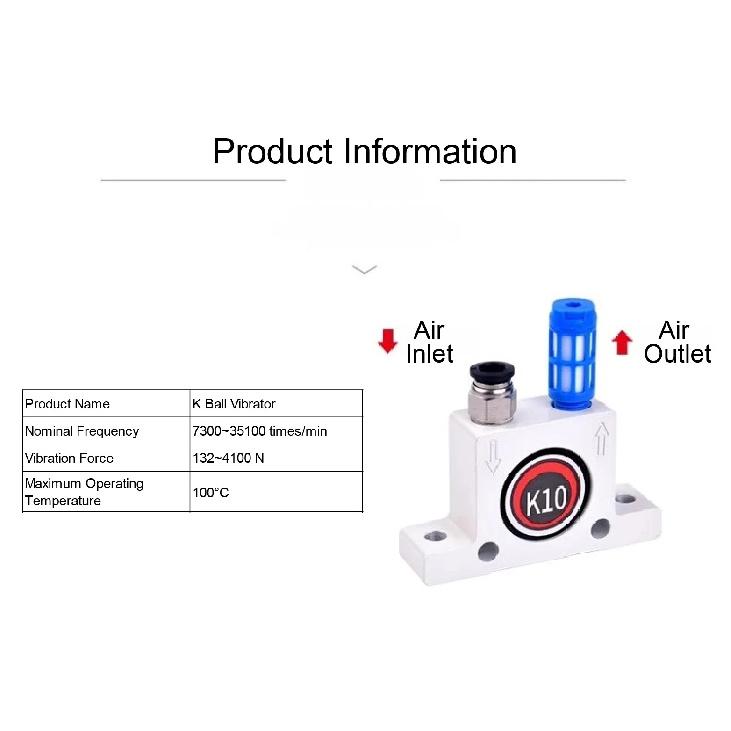K20 K25 Pneumatic Ball Vibrator Air Operated Hopper Vibrator Bin Discharger Vibrator Turbine Vibration Motor for Silo
