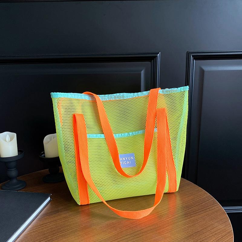 2025 neue koreanische Strandspiel Netz hohle Aufbewahrungstasche große Kapazität Schultertasche Outdoor tragbare Strandtasche