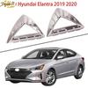 Chrome Front Fog Light Lamp Frame Cover Trim Fits For Hyundai Elantra -