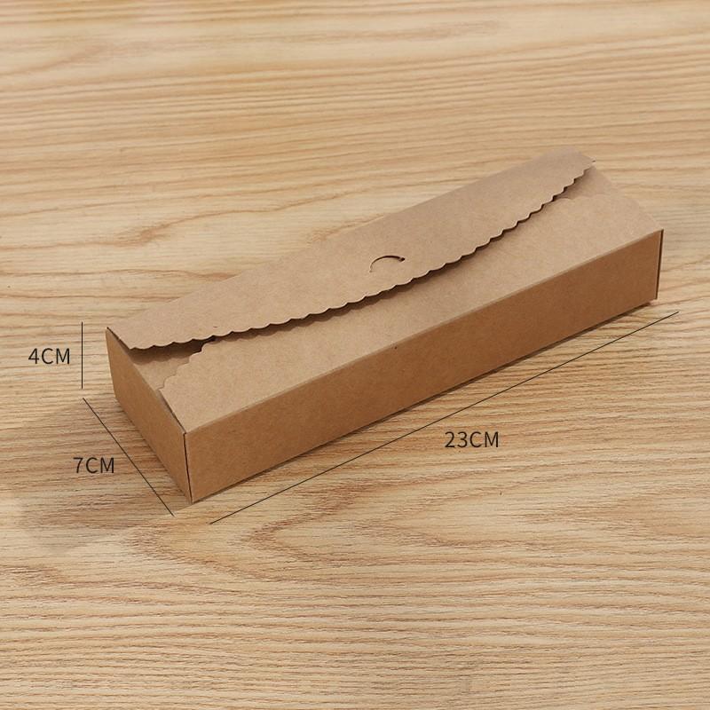 Cowhide Long Baking Paper Box Cranberry Biscuit Chocolate Packaging Boxes Multiple Colors Available Good Sealing Performance