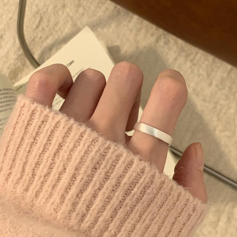PANJBJ 925 Sterling Silver Unique Lines Ring for Women Jewelry Finger Adjustable Open Vintage For Party Birthday Gift Dropship