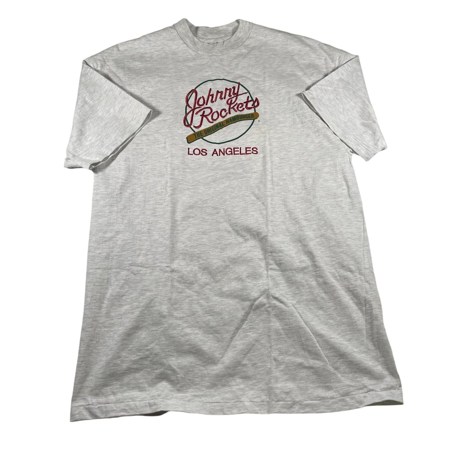 Vtg Johnny Rockets Los Angeles L Hanes Beefy Original Hamburger Graphic Unisex T-Shirt XXXXL