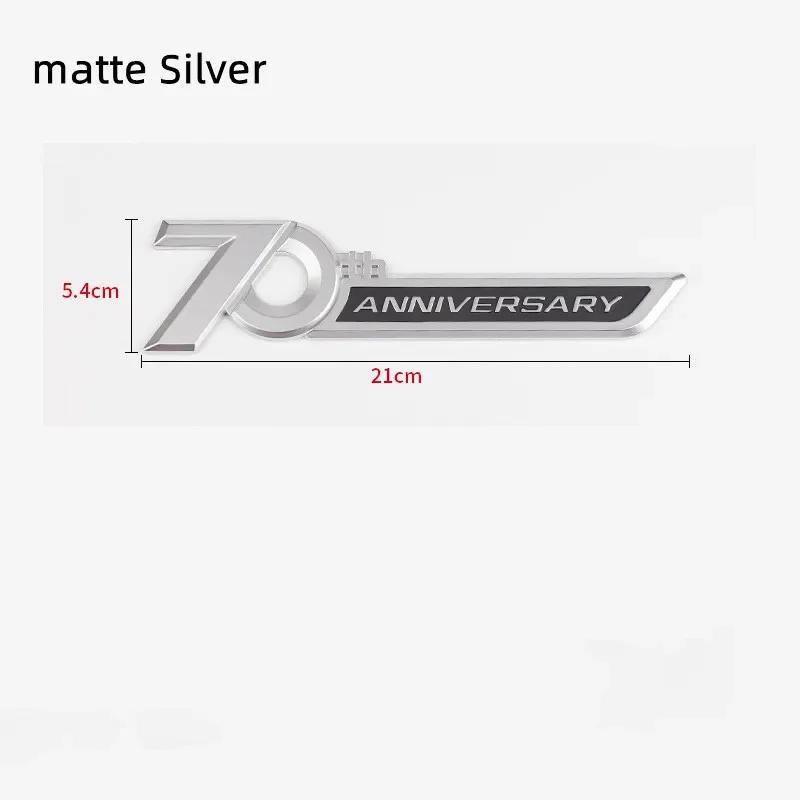 3D ABS 70th Anniversary Logo Car Side Fender Rear Trunk Emblem Badge Sticker Decals For Toyota Land Cruiser LC200 LC300 FJ200