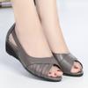 Women 2026 New Cut-out Wedge Sandals Comfortable Non-slip Shoes Summer Causal Sandals Fashion Fish Mouth Soft-soled Shoes