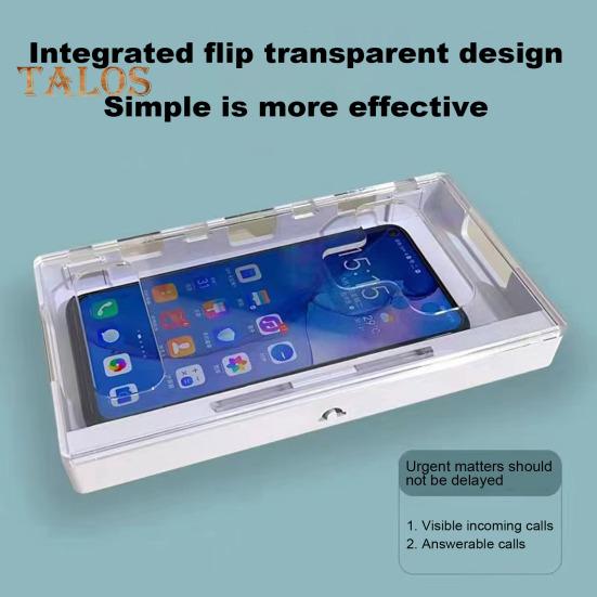 Cell Phone Lock Box Self-Control Locking Box with Keys Cell Phone Jail Box To Reduce Student Screen Time Transparent Phone Locker