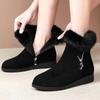 Womens Boots Plush Warm Fluffy Snow Boot Fashion Zipper Ankle Boots 2025New Winter Boota for Women Anti-slip Platform Boot