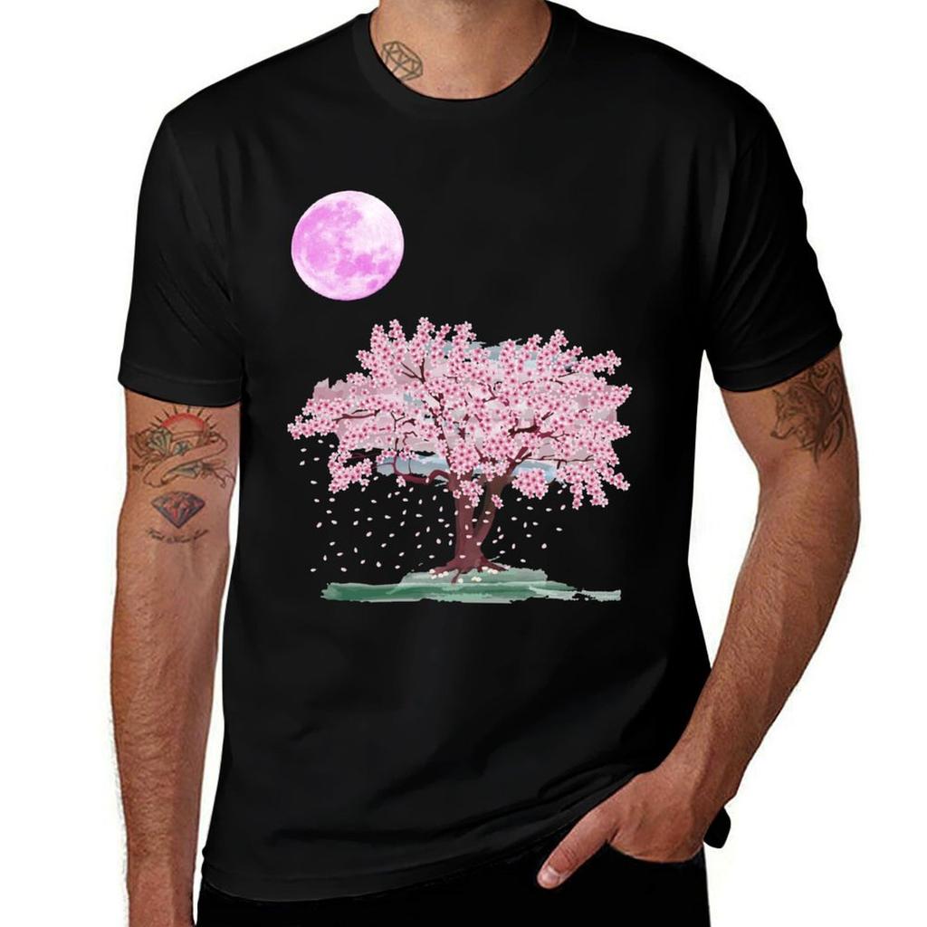 Japanese Cherry Blossom Branch Classic Tshirt Trend Art Print Tshirt