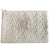 Vivienne Pouch 12 X 18 Nuage De Fleur Series Lace Embroidery Accessory Case WK1131A1 (Vivienne) [Flat Cm, Ivory]