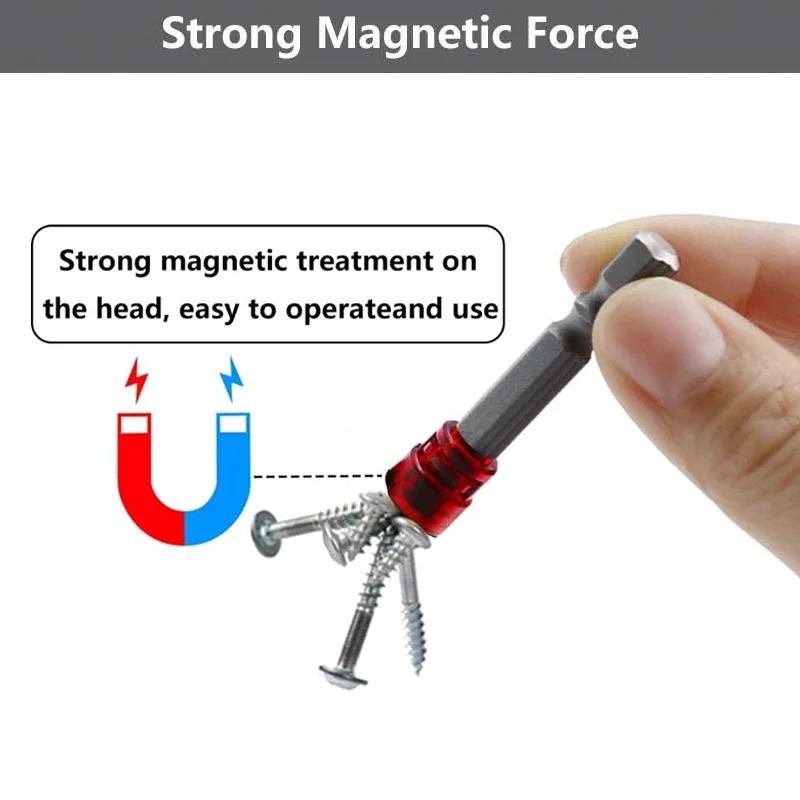 1/2/3Pcs Magnetic Screwdriver Bit PH2 Cross-head 1/4 Inch Hex Shank Screwdriver Holder Ring for Working Electric Screwdriver Kit