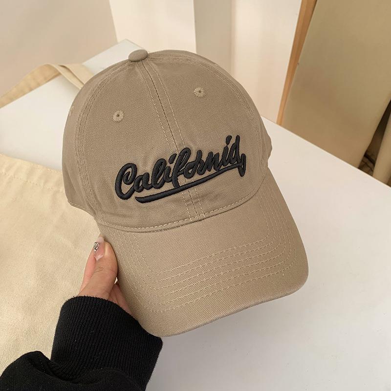 Big Head Circumference Baseball Cap Female Soft Top Wide Brim Showing Face Small Cap Retro Red Couple Hat