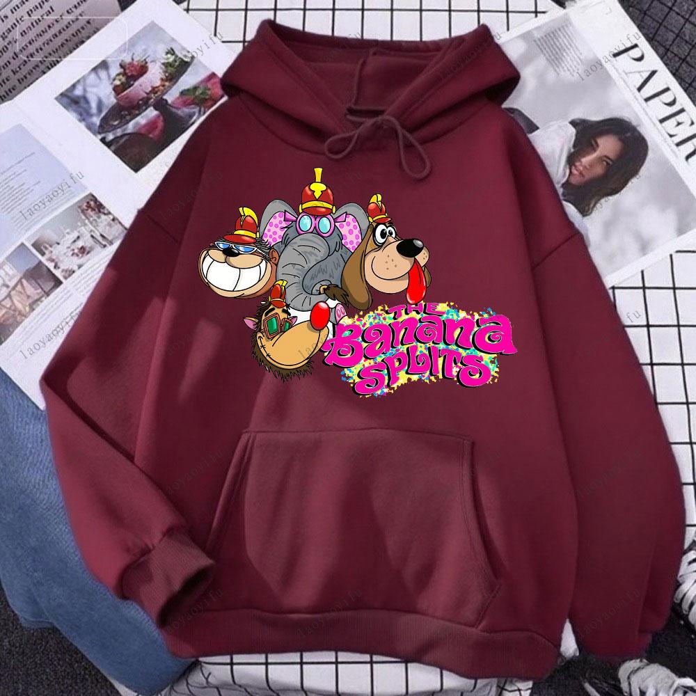 The Banana Splits TV Show Memorabilia Hoodie Unisex Retro Cartoon Classic Print Casual Daily Wear Long Sleeve Spring Sweatshirt