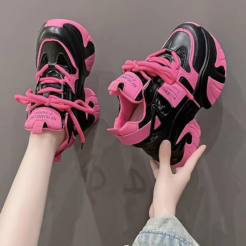 High Platform Sneakers Women 2025 Thick Sole Sports Ladies Trainers Vulcanized Shoes Woman Chunky Sneakers Zapatillas Mujer 10CM