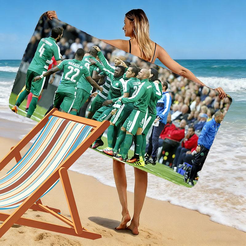 Panathinaikos FC Print Strandtuch, Großes Weiches Schnelltrocknendes Handtuch für Strand Camping Schwimmen