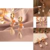 Chic Gold-plated Shell Mushroom Earrings For Women Elegant Street Style 2023