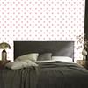 Hearts Wallpaper White and Coral 50x1000