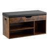 Eingangsbereich Schuhbank, 805 x 305 x 445 mm Schuhaufbewahrungs-Organizer mit verstecktem Klappdeckel-Stauraum, Bank mit 300 lbs Tragkraft, Polstersitz und 3 Schränken für
