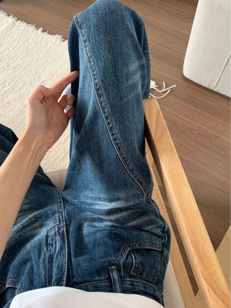 Women's Autumn Curved Blade Wide-Leg Jeans