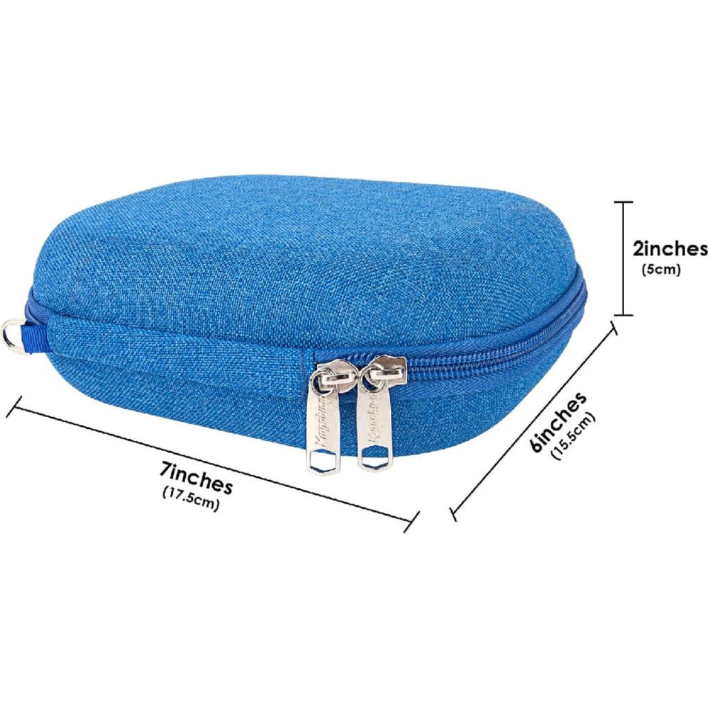 Hard Headphone Case Compatible with Skullcandy Riff Wireless, Riff On-Ear Travel Carrying Bag for Lowrider(Dark Blue