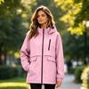 Damen Casual Farbige Kapuzen-Windbreakerjacke für Outdoor-Wanderungen und den täglichen Gebrauch
