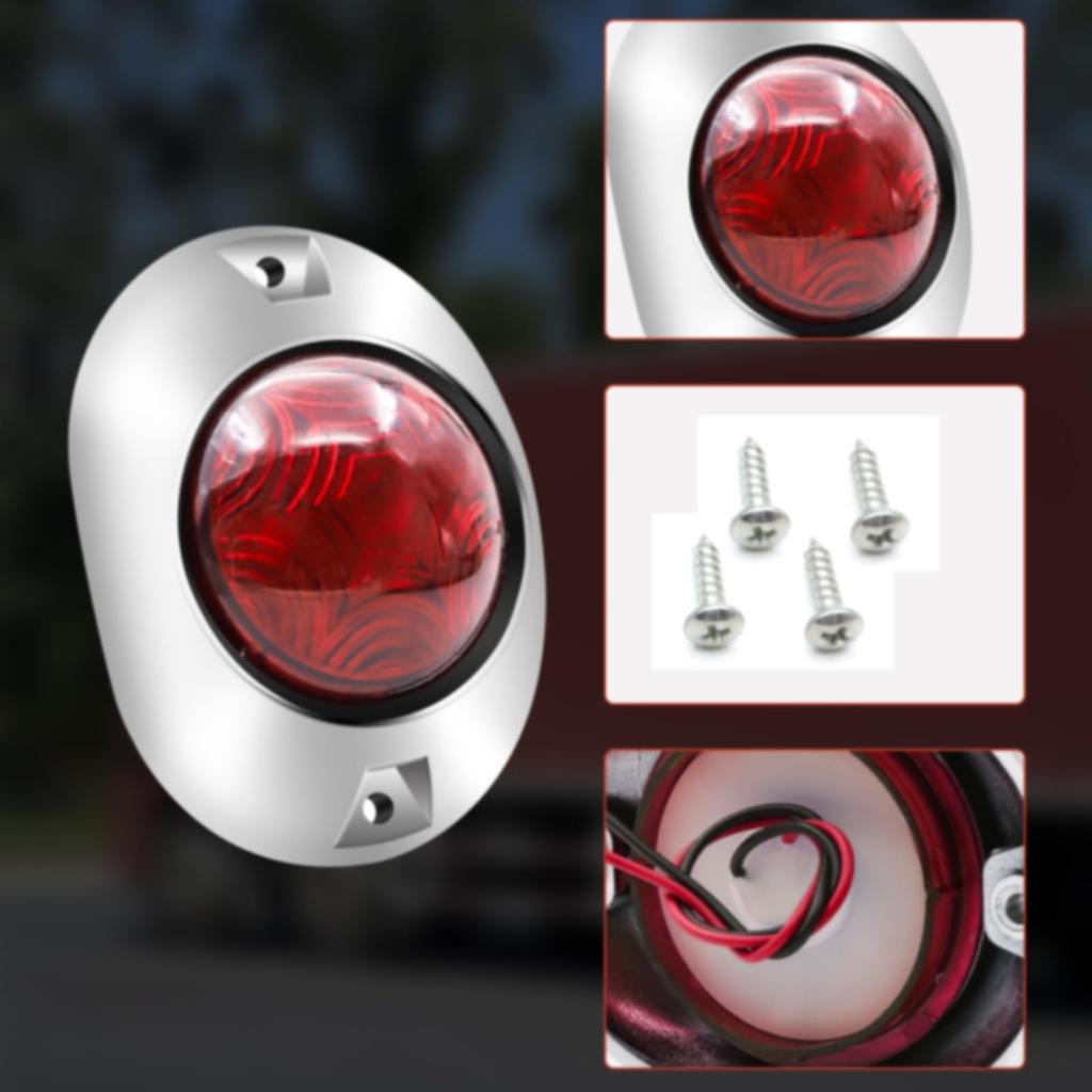 Ygmylandbb LED Marker Side Position Side Roadside Rear Side Lights for Chrome Set of 2 Lamps, Markers, Lights, Lights, Lights, Trucks, 12V/24V, Frame,