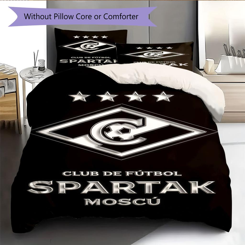 Spartak Moscow Gleam Bedding Quilt Set Quilt Cover Pillowcase Home Decoration Birthday Gift (1 * duvet cover + 2 * pillowcase, without core)