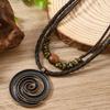 Collana in Pelle da Donna Stile Bohemien - Gioiello con Ciondolo Vintage Fatto a Mano