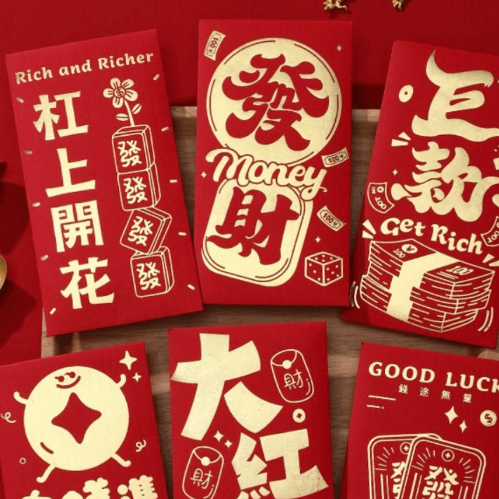 2024 New Year Packet Money Pocket Luck Money Bag Money Bags Red Envelope Wedding Birthday